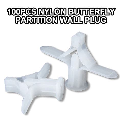 100pcs Nylon Butterfly Partition Wall Plug Vr Diy