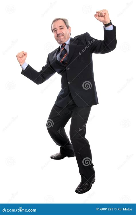 Mature Business Man Cheering Stock Image Image Of Exhilarated