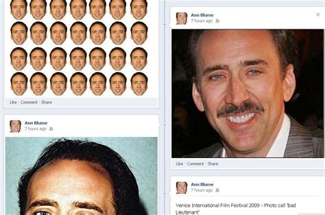 Facebook Pranking With Nicolas Cage Photos