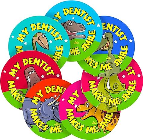 Dentist Dinosaur Brushing Reward Sticker Labels 35