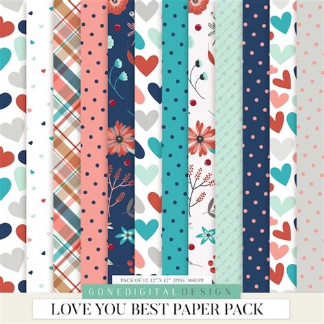 Valentine Pattern Paper Love Digital Paper Love Patterns Love Art Love
