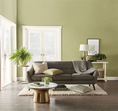 Behr Paint Revealed Back To Nature A Yellow Tinged Soft Green As Its