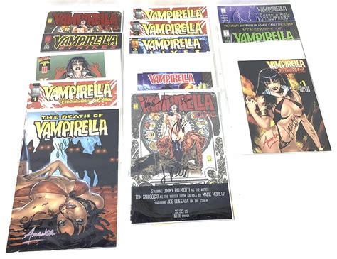 Lot 13 Signed Vampirella Comic Books