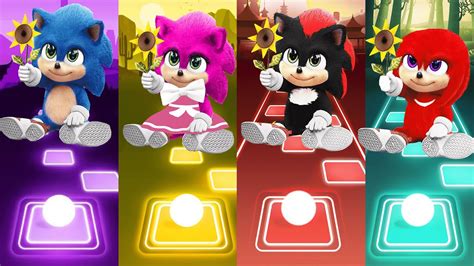 Baby Sonic Baby Amy Rose Baby Shadow Baby Knuckles Tiles Hop
