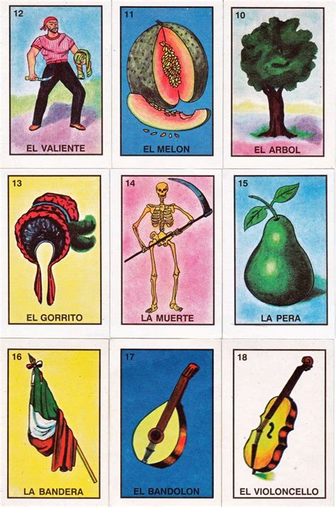 Mexican Loteria Cards Six Pages Of Different Cards Printable Etsy Loteria Cards Etsy