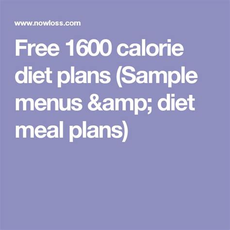 1600 Calorie Diet Meal Plan Weight Loss Choicetoday
