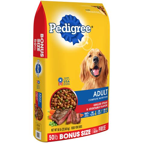 Pedigree Adult Grilled Steak And Vegetable Flavor Dry Dog Food 50