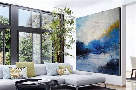 Large Acrylic Painting Living Room Wall Art Contemporary Art Etsy
