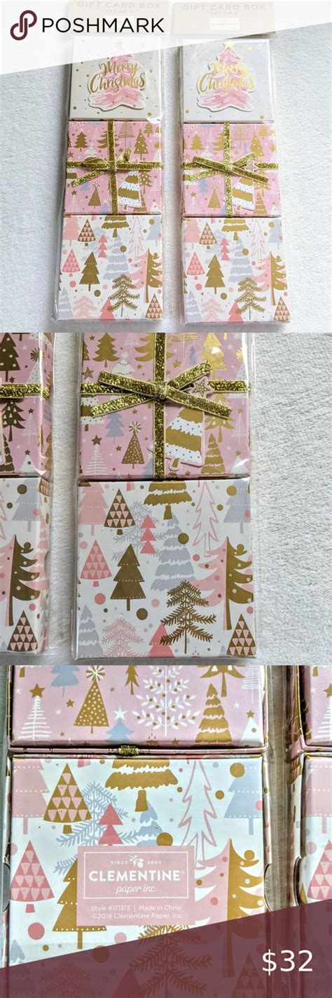 Clementine Paper Pink And Gold Christmas T Boxes