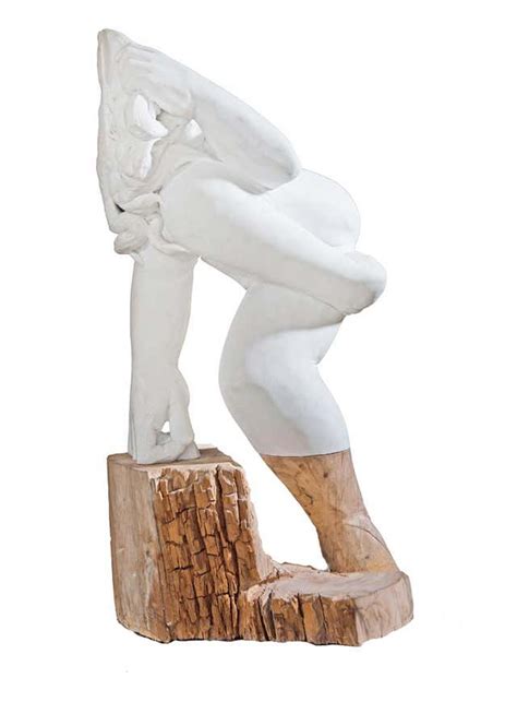 Olivier Duhamel Rosiecontemporary Wood Sculpture Classical Nude