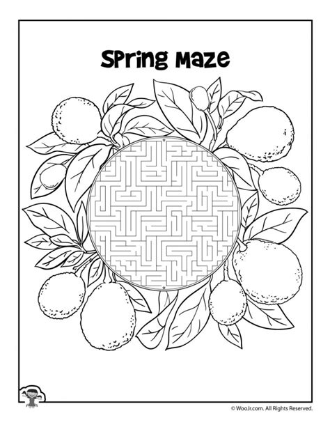 Spring Maze Worksheetsday