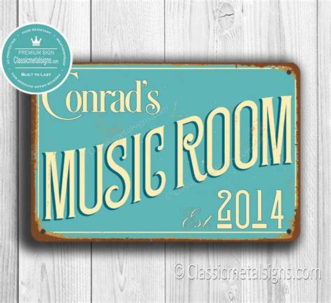 Personalized Music Room Sign Customizable Music Room Signs Etsy