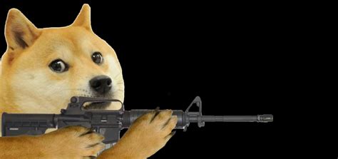 Doge With Gun Blank Template Imgflip
