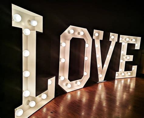 4ft 3ft Large Letter Lights Big Wedding Love Sign Large Letter Etsy