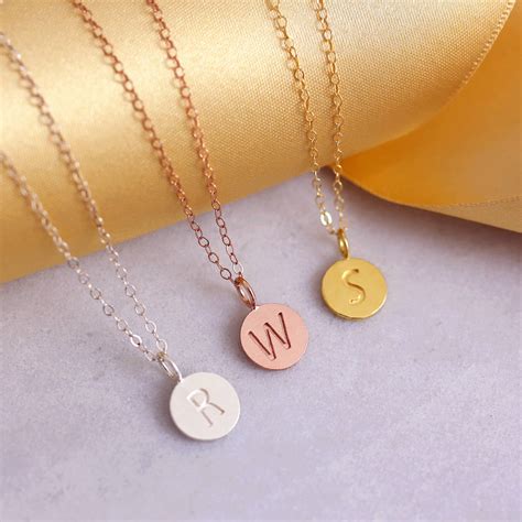 Personalised Sterling Silver Disc Initial Necklace By Jands Jewellery