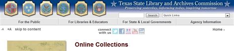 Texas State Library And Archives Commission Online Collections