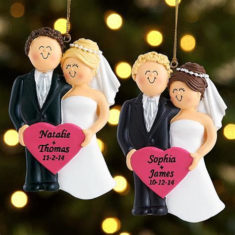 Wedding Couple Ornament With Images Couples Ornaments Christmas Couple Wedding Couples