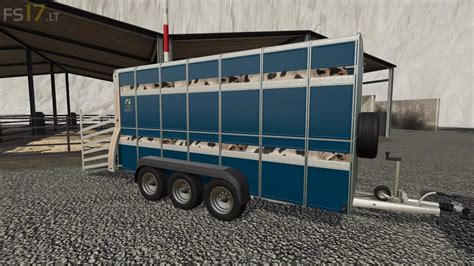 Lizard Lt20 Tri Axle Livestock Trailer V 10 Fs19 Mods