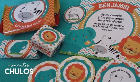 Kit Imprimible Animalitos De La Selva A4 Poster Chocolate Coins