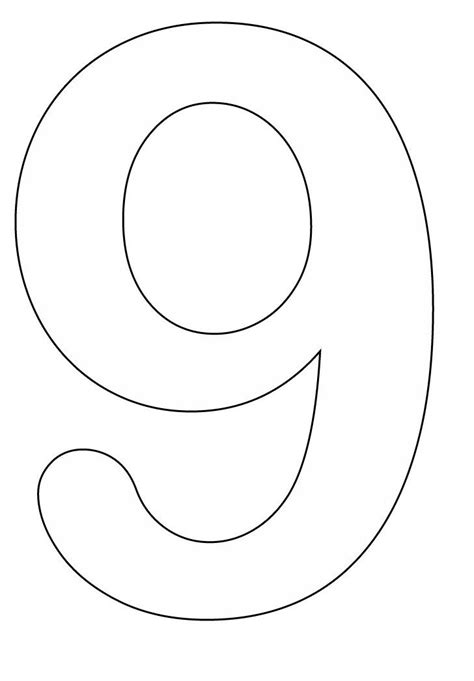 Number 9 Printable Coloring Pages Donevennknepp