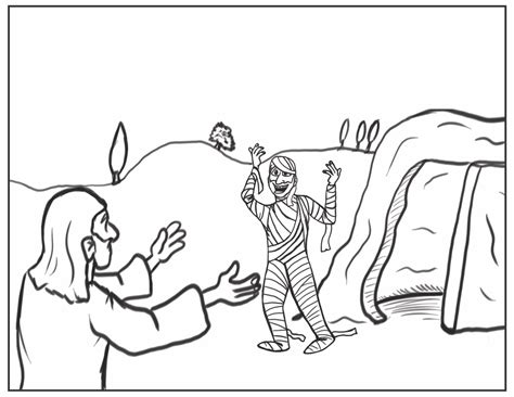 It is said that on jesus' journey from jerusalem to galilee, jesus heard the news that lazarus was sick. Jesus Raises Lazarus Coloring Page - Coloring Home