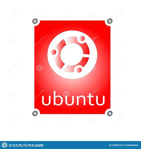 Logo Of Ubuntu Operating System On White Background Editorial