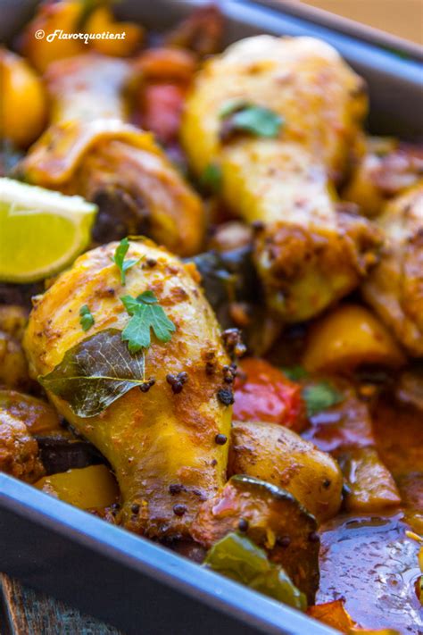 Indian Spiced Tray Baked Chicken With Veggies