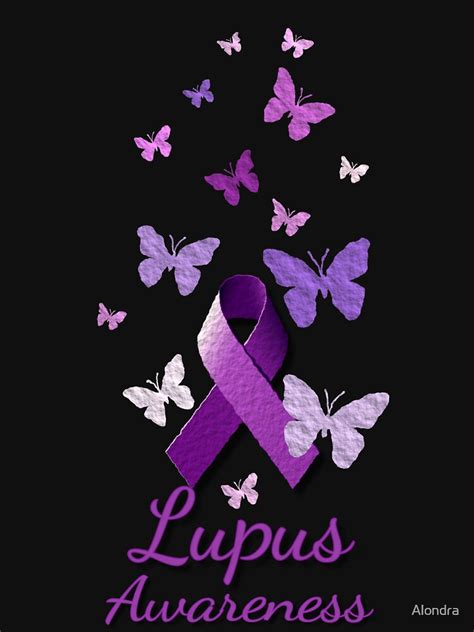 Purple Awareness Ribbon Lupus T Shirt By Alondra Redbubble
