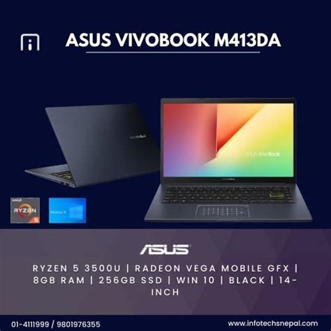 Asus Vivobook 14 M413da Ryzen 5 Amd Radeon 8gb Ram 256gb Ssd