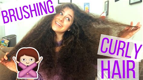 (plus, the brush comes in a rainbow of colors, which never. BRUSHING 2 1/2 FT OF CURLY HAIR - YouTube