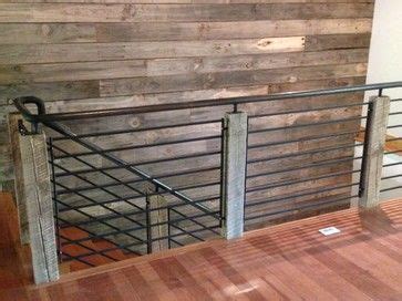 These stainless steel chair rails are built solid, capable of providing superior protection in the most volatile of areas. industrial loft staircases | Reclaimed Wood and Steel ...