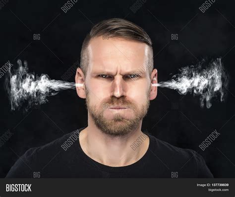Angry Man Smoke Fume Image And Photo Free Trial Bigstock