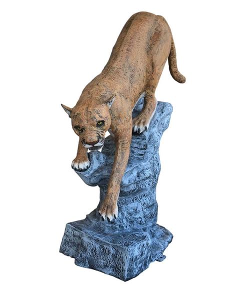 Cougar With No Base Aluminum Garden Statues Aluminum Sculptures