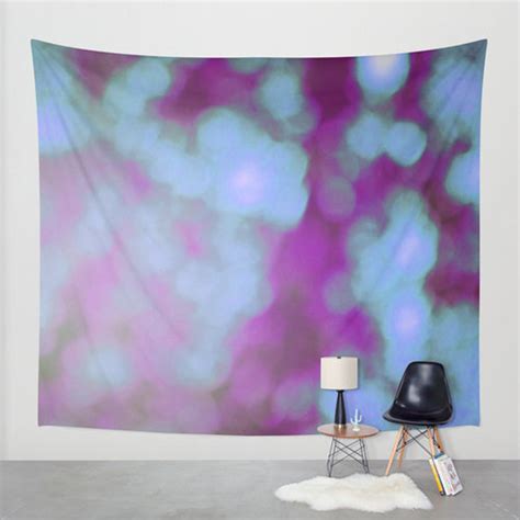 Purple Hanging Tapestry Wall Tapestry Purple Bokeh Large Etsy