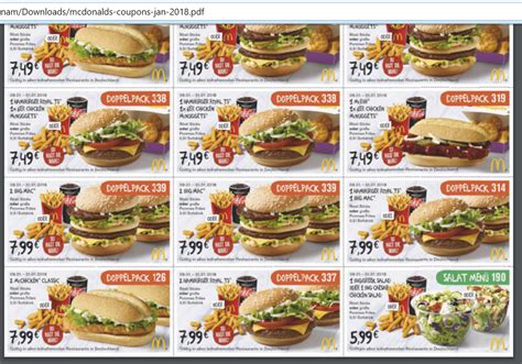 Alle gutscheincodes und rabatte im januar 2021. McDonalds Gutschein ausdrucken: Welches Format? (Computer)