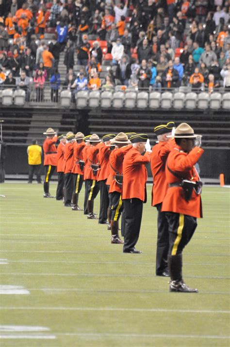 Rcmp Rcmp Attending The Bc Lions Veterans Salute At Bc Pla Flickr