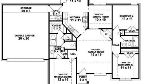 Open One Story House Plans Bedrooms Jhmrad 23087