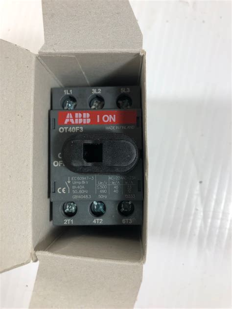 Abb Ot40f3 Disconnect Switch 1sca104902r1001 40 Amp Metal Logics Inc