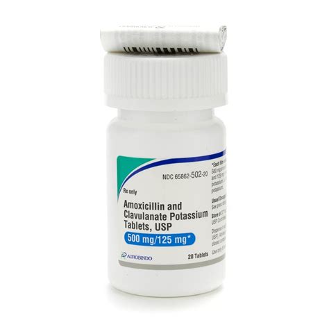 Amoxicillin/Potassium Clavulanate 500mg/125mg Tablets 20/Box | McGuff