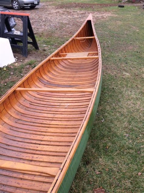 Vintage Wooden Canoe Old Town White Peterson Chesnut For Sale From