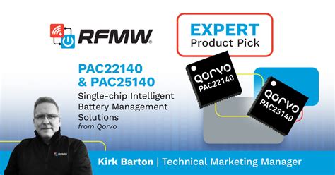 RFMW Expert Product Pick Qorvos PAC And PAC Intelligent Battery Management Solutions