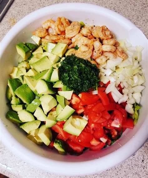Drizzle with the cilantro lime dressing and mix to combine. Shrimp Avocado Salad with Cilantro Lime Dressing🥑🍅🍤 ...