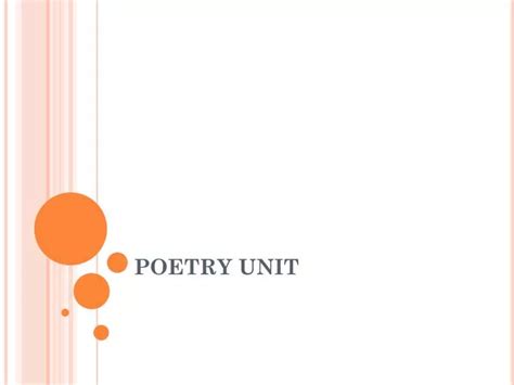 Ppt Poetry Unit Powerpoint Presentation Free Download Id2273170