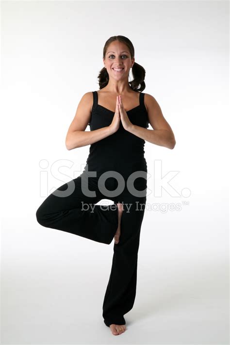 Yoga Tree Pose Vrksasana Smile Stock Photo Royalty Free Freeimages