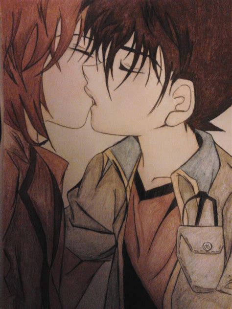 Conan And Ai Kiss By Mangaka993 On Deviantart