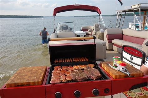 Our fully stocked store will take care of all your boating and sailing needs. Custom Large Pontoon Boat BBQ gas grill front mount with c ...