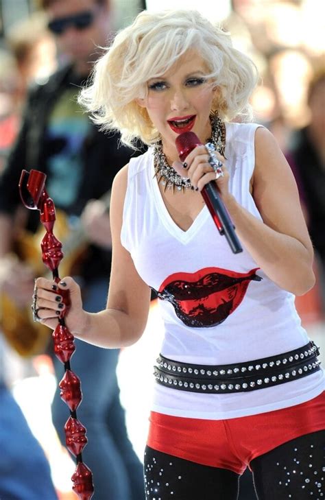 Christina Aguilera At Talk Show Appearance For Nbc Today Show Concert