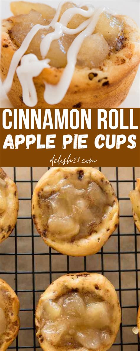 Cinnamon Roll Apple Pie Cups 3 Ingredients Delish28