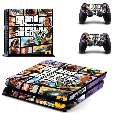 Grand theft auto 5 ps4 prices digital or physical edition. PS4 Skin Sticker GTA 5 för Sony PS 4 Playstation 4 Console ...