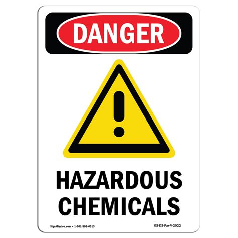 Osha Danger Sign Ghs Hazardous Chemicals Choose From Aluminum